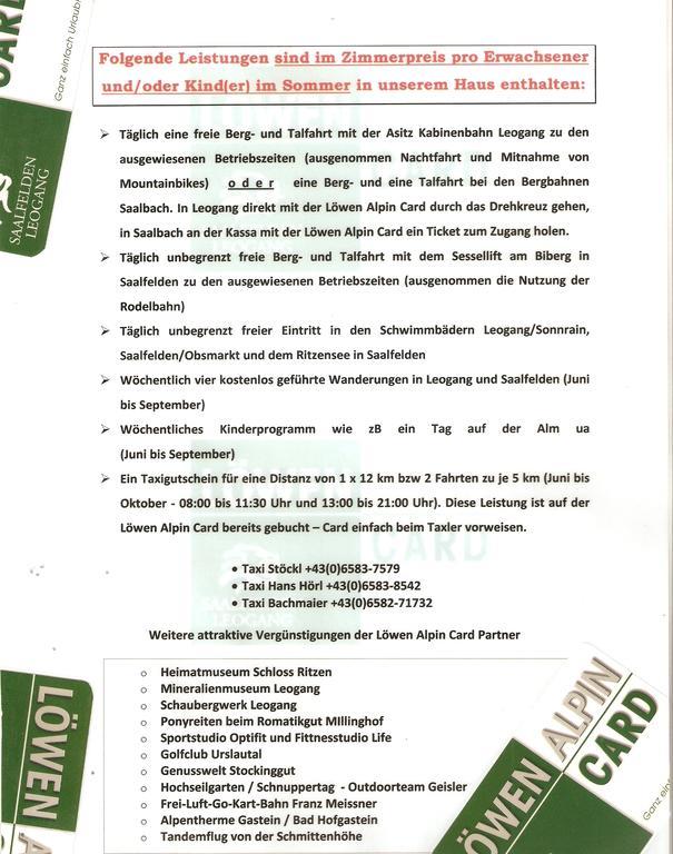 Pfindlhof Bed & Breakfast Leogang Luaran gambar